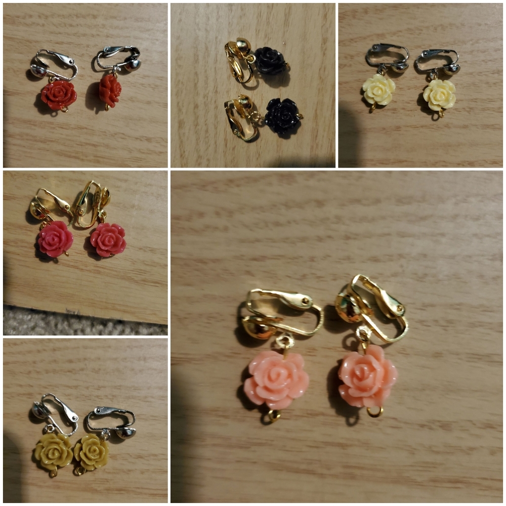 Handmade clip on earrings bundle